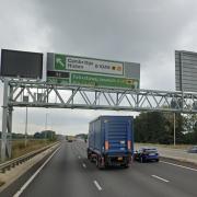 A police incident has closed the A14 eastbound at Cambridge, with queues in both directions