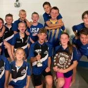 The March Marlins team with their Junior Fenland League trophy and shield