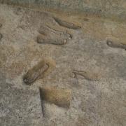 Part of a Romano-British cemetery, here shown in the early stages of its excavation, Whittlesey