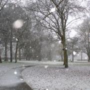 Wintry showers in Wisbech this morning (March 31).