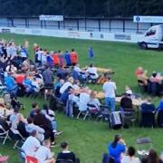 England fans gathered at Julius Martin Lane, the home of Soham Town Rangers FC, to cheer the Three Lions on as they reached the Euro 2020 final.