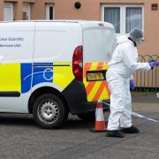 Police and SOCO at the scene in Crabtree on Wednesday (April 13).