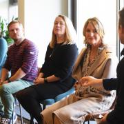 From left: Charlotte Bate of MAD-HR, Ben Goode of LSI Architects, Catherine Hodds of Birketts, Lynn Walters of Pure Resourcing Solutions