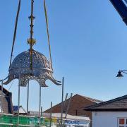 The fountain is expected to be in storage for around a year before it’s rebuilt.