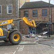 These photos show the aftermath of a ram raid at Nationwide in Whittlesey on October 28.