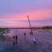 Fen skaters making the most of the freezing conditions on Saturday (January 20).