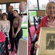 Florence, a resident at Askham Village Community in Doddington, celebrating her 100th birthday with family.