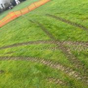 Vandals smashed a wooden gate before driving a quad bike over the cricket pitch and outfield at Whittlesey Cricket Club on February 19.