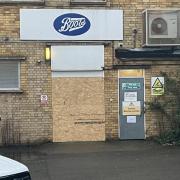 The back of Boots pharmacy in Broad Street, March, has recently been boarded up.