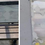 Anti-climbing paint has been put on items at Wimblington War Memorial Playing Field and on the roof of the pavilion in a bid to prevent damage.