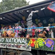 Ladies That Lunch of Doddington with their Grand National themed float, which was crowned the winner of the senior entry.