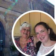 Emma Rayner (right) with her mum who was received care from Sue Ryder Thorpe Hall Hospice in the final stage of her life.