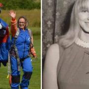 Tina Leonard completed the skydive in memory of her mum Shirley Key.