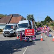 King Street in Wimblington is shut for five days due to a water leak.