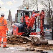 The finishing touches are now being made to the Broad Street project including the installation of the permanent road and new mini roundabout surface.