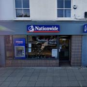 Officers arrived to the Nationwide Building Society on Broad Street, March, at 2.30pm