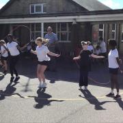 The skipping initiative began with a visit from Dan the Skipping Man