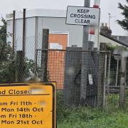 The initial road closure sign that has since been removed