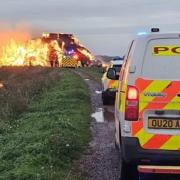 600 tonnes of straw caught fire at a farm in March on October 20. 