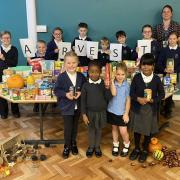 Kingsfield Primary School in Chatteris donates to food bank