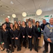 The Mayor of March with Specsavers March staff