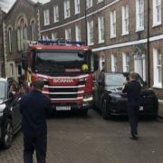 A crew from Wisbech got stuck while attending an emergency call as a result of 'poor parking' around The Crescent area.