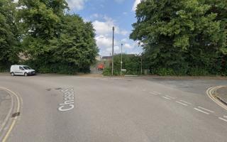 The entrance to the former gas depot where 19 new homes are set to be built in Wisbech