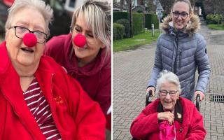 Residents and staff at Aria Court Care Home in March took on a 13.1-mile wheelchair walk to raise money for Comic Relief.