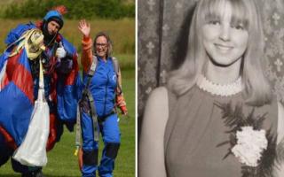 Tina Leonard completed the skydive in memory of her mum Shirley Key.