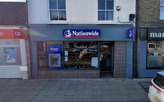 Officers arrived to the Nationwide Building Society on Broad Street, March, at 2.30pm