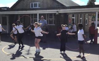 The skipping initiative began with a visit from Dan the Skipping Man