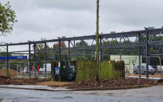 Work is underway on the construction of the new Aldi that is being build in Hostmoor Avenue, March.