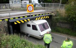 Stonea Bridge, near Manea, has been named as one of Britain's most bashed railway bridges.