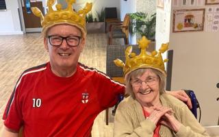 Trevor Daisley and Winifred Redhead, who were crowned King and Queen for the day.